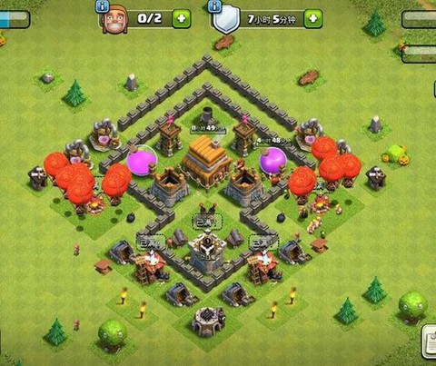 部落冲突4级怎么摆